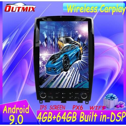 For Infiniti EX25 EX35 QX50 2009+ Tesla Screen Car Multimedia Player Andriod 9.0 Car GPS Navigation Auto Radio Head Unit Carplay