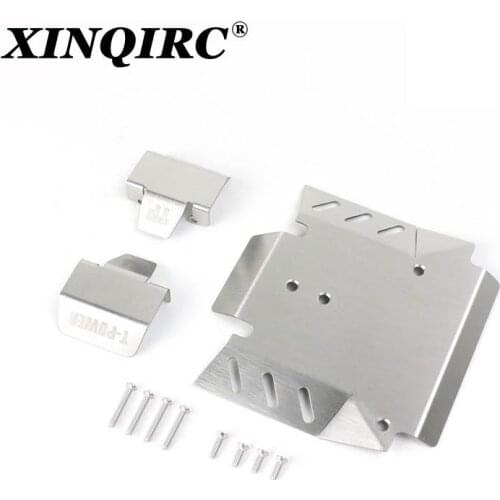 Chassis armor metal skid plate stainless steel guard plate for 1 / 10rc axial rbx10 ryft car accessories