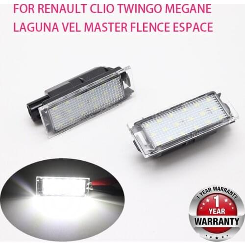 Canbus Car LED Number License Plate Light No error For Renault Megane 2 Megane 3 Clio 3 Lagane Laguan Vel Satis Master Car Light
