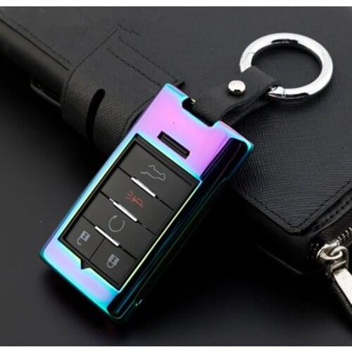 Zinc Alloy+Leather Car Key Cover Cases holder For Cadillac Escalade SRX XTS ATSL SLS CTS STS ATS BLS Key Case Keyless Entry