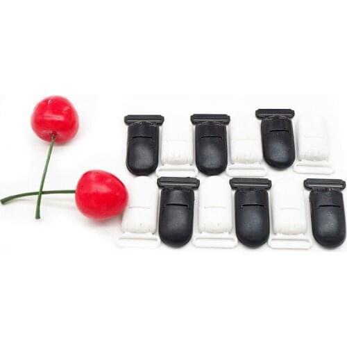 Chenkai 10PCS 20mm Baby Pacifier Clip Transparent Pacifier Clip Soother Holder For DIY Baby Plastic Clip Pacifier Nipples Holder