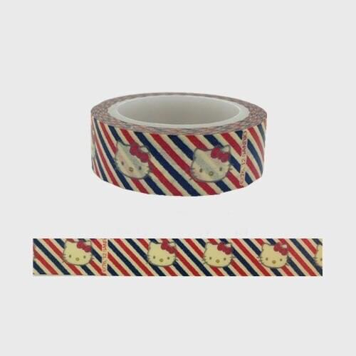 Lovely high quality washi paper tape/15mm*10m Diagonal and Cat masking japan washi tape