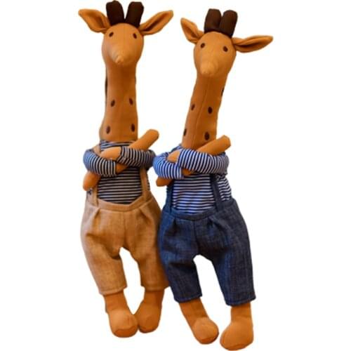 45cm Cute Giraffe Doll Plush Animal toy Short Plush Doll Gift for Kids home decor living room Toddler Toys Stuffed toy