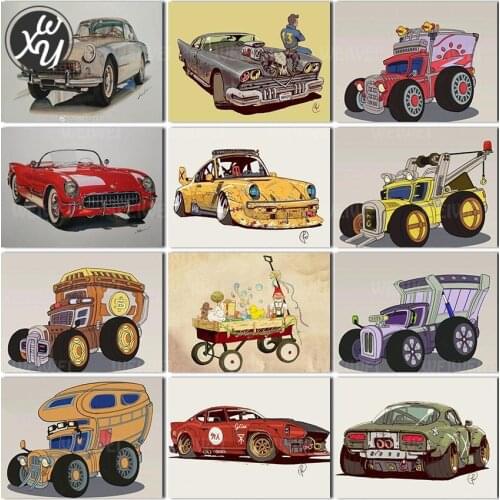 Tractor Car Diamond Painting Kits for Adults Cartoon Full Diamond Embroidery Cross Stitches Kits for Home Decoration Accessories