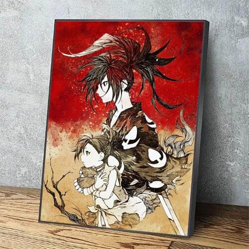 Wall Artwork Boy Little Girl Modular Paintings Running Anime Japan Pictures Hd Prints Home Poster Canvas Living Room Decoration