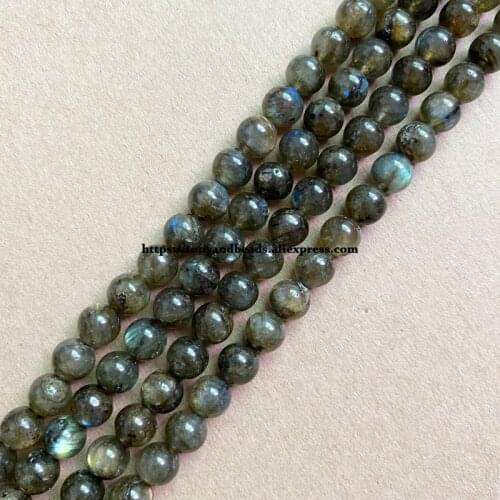 Genuine Semi-precious Natural B Quality Green Labradorite Stone Round Loose Beads 8mm For Jewelry Making DIY