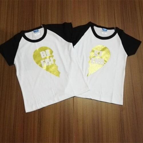 Mother and Daughter Clothes Family Matching Best Friends T Shirt Girls Mommy and Me Dress Shirts Mum and Baby Son Clothes Tees