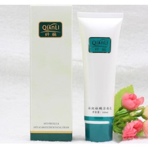 QIANLI whitening face wash anti-freckle Mite Bug facial cleanser Deep Cleansing
