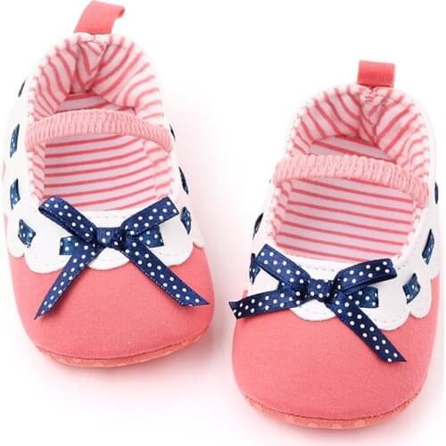 Baby Princess Shoes Party Bow Infant Girls Prewalker Cotton Soft Sole Crib Shoes Newborn Baby Girl Shoes Anti-slip Sneaker