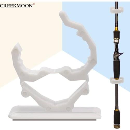 Fishing Rod Rack Self-Adhesive Tile Wall Mounted DIY ABS Lock Clip Bracket 4.6cm*3.8cm Pole Storage Holder Fishing Tools