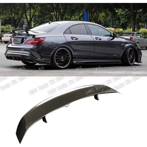 Carbon fiber wing spoiler For Mercedes - Benz CLA CLASS W117 CLA45 retrofit GT style decoration tail trunk 2013 2014 2015 2016