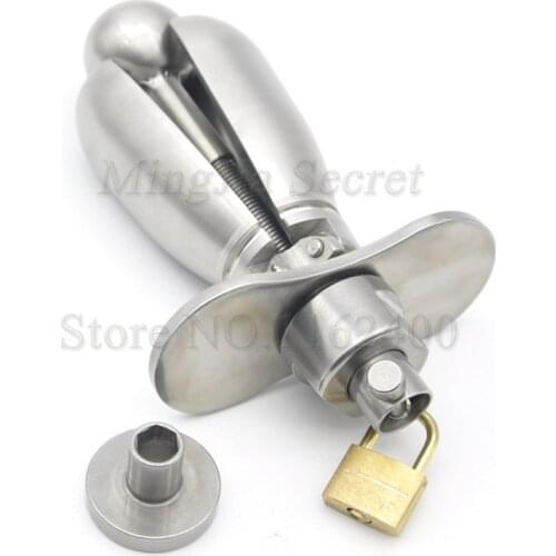 Heavy Stainless Steel Anal Dilator Vaginal Anus Expanding Chastity Device,Metal Anal Plug,Buttplug BDSM Sex Toys For Women Man