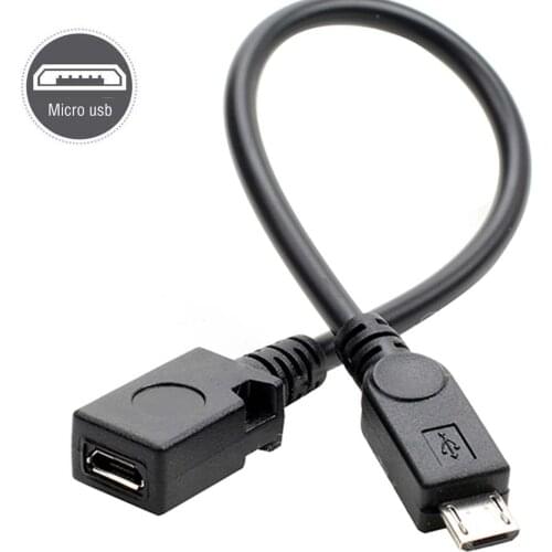 USB Micro 5P Female to 5P Male Angled Extension Cable Adapter charger phone cord