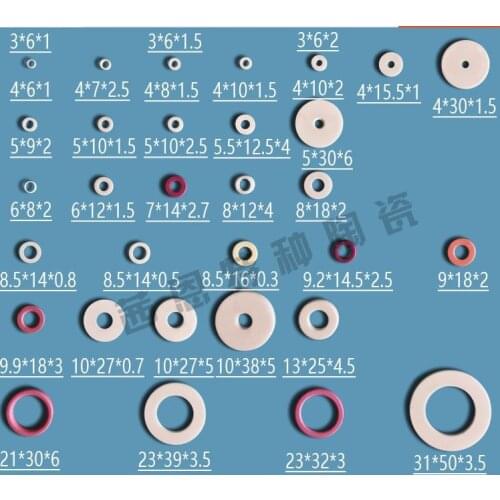 High temperature resistant wear resistant ceramic gasket / alumina ceramic ring / corrosion resistant ceramic pad