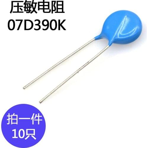 10pcs/lot 07D390K Varistor Precision ±10% Diameter of electronic component varistor 7mm 39V