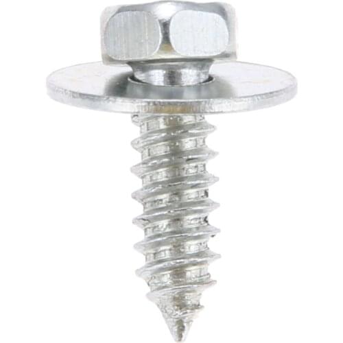 Yetaha 20Pcs Car Body Tapping Screw Rivet Interior Trim Panel Hex Bolts Universal Car Fender Fastener Rivets