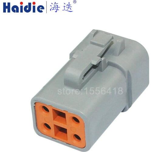 Free shipping 2sets 4pin auto electric houisng waterproof plug plastic wiring cable connector DTP06-4S