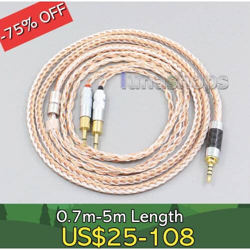 2.5mm 3.5mm XLR TRRS Balanced 16 Core OCC Silver Mixed Headphone Cable For Sennheiser HD700 LN005788