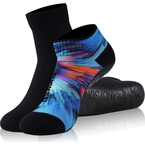 RANDY SUN Volleyball Beach Yoga Socks 2 Pairs Seamless Quick-Dry Beach Swimming Water Sports Socks Non - Slip Fitness Yoga Socks