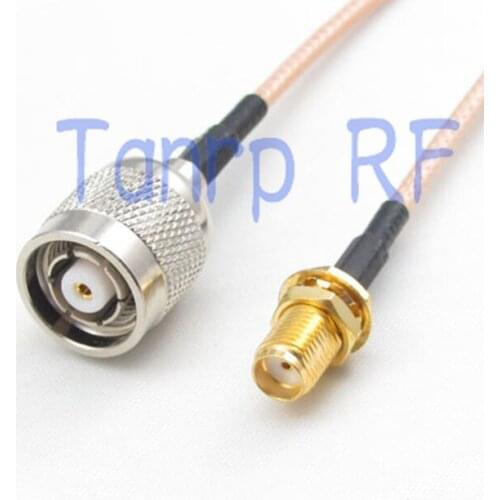 20inch RP TNC male plug to SMA female jack RF adapter connector 50CM Pigtail coaxial jumper cable RG316 extension cord