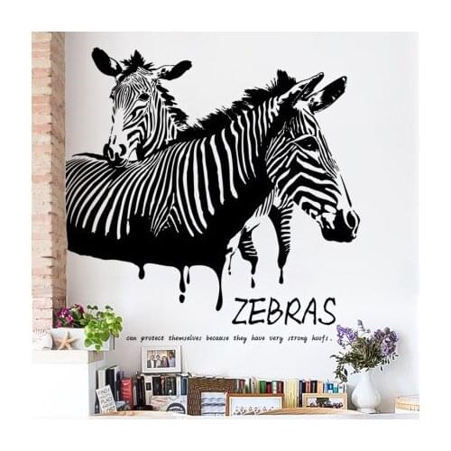 Abstact Zebra Creative Wall Sticker Creative Modern Home Decoration Poster Paintings for Living Room Bedroom Wall Decals Mural