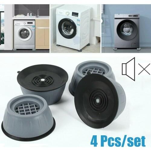 4 Pcs Anti Vibration Washing Machine Support Anti-slip Washer Dryer Feet Pads Shock and Noise Cancelling Fridge Bed Leveling