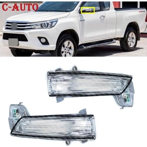 C-Auto Left and Right Rearview Side Mirror Turn Signal LED Repeater Light For toyota Hilux Revo pickup 2015 2016 2017 2018-2020
