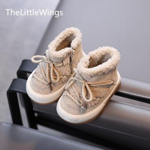 Childrens snow boots 2021 new girl Princess anti slip thickened warm toddler shoes 1--6 years old boys comfortable casual boots