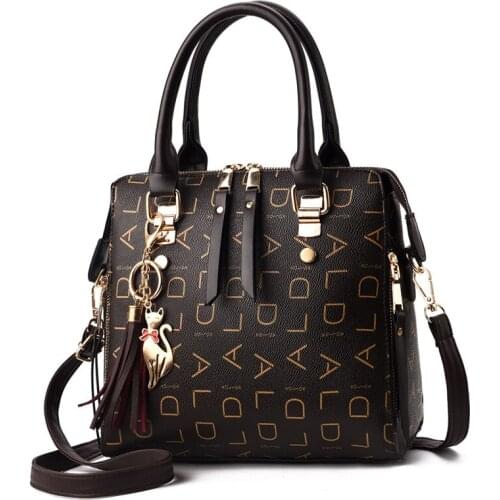 Brand Women Handbags 2021 Luxury Crossbody For Woman Fashion Design Purses Totes Soft PU Leather Print Shoulder Bag For Women