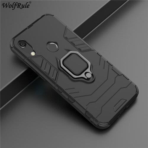 Case For Huawei Y6 2019 Cover 3-In-1 Hard Durable Magnetic Ring Stand Cover For Huawei Y6 2019 Fundas Coque Huawei Y6 2019 Case