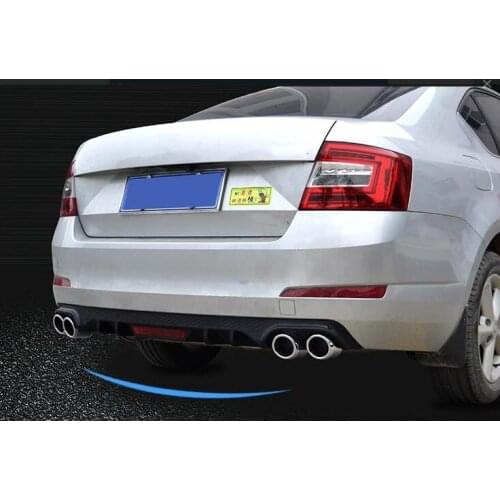 For Skoda Octavia 2014-2018 High Quality ABS Black Rear Bumper Lip Trunk Spoiler Rear Diffuser Protector Car Styling