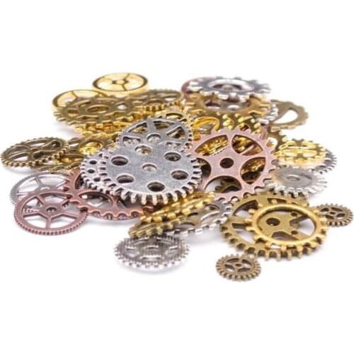40pcs Mixed Styles Alloy Metal Vintage Steampunk Gear Charms Jewelry Findings For DIY Bracelets Necklace Jewelry Making Z81
