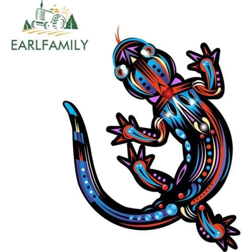 EARLFAMILY 13cm x 10.1cm for Lizard Personality Car Sticker Skateboard Truck Window Bumper Decoration Car Styling Vinyl Material