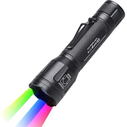 Photographic fill light RGB red, green and blue four-color light source Strong light flashlight zoom flashlight rechargeable