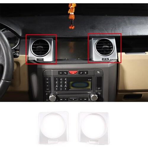 For Land Rover Discovery 3 04-09 ABS Chrome Plated Central Control Air Conditioning Air Outlet Frame Cover interior Accessories