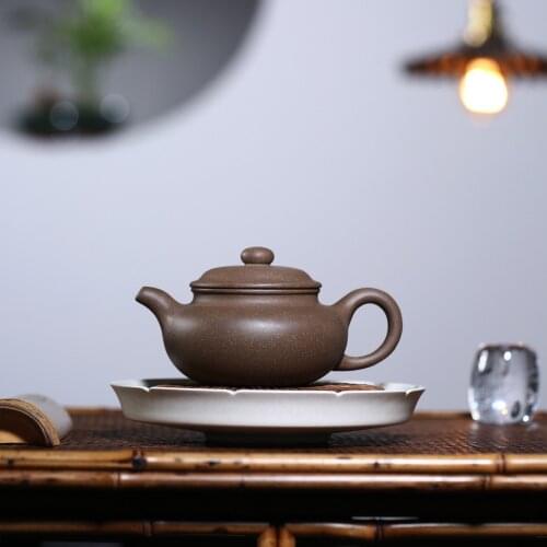 230cc Chinese Yixing Zisha Xiekeqing DuanNi Handmade Fanggu Teapot by Lu Weiping