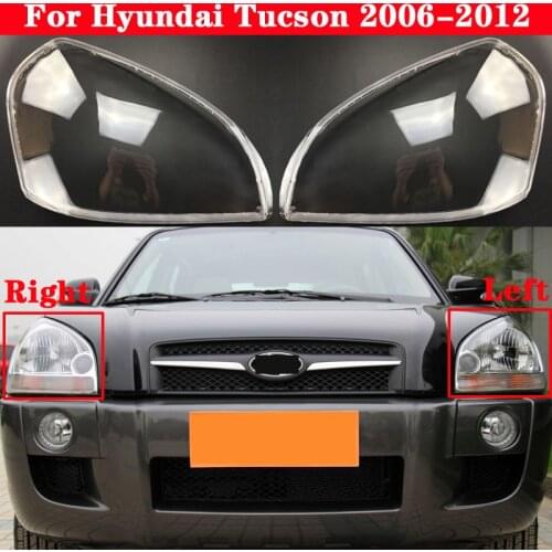 For Hyundai Tucson 2006-2012 Car Front Headlight Cover Auto Headlamp Lampshade Lampcover Head Lamp light glass Lens Shell Caps