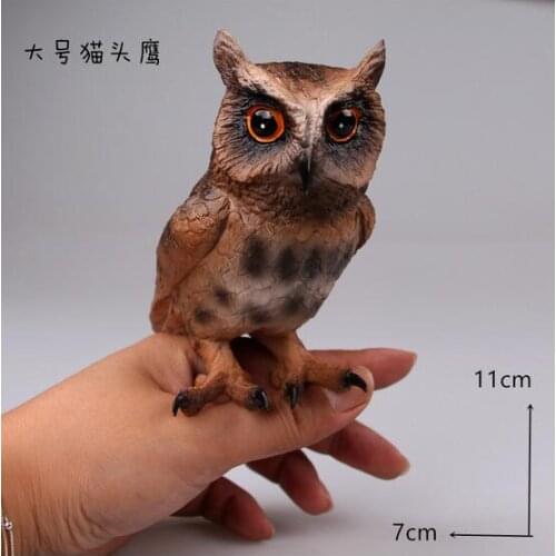 Hot style free bird wild animal owl child toy simulation model Decoration childrens puzzle toy board
