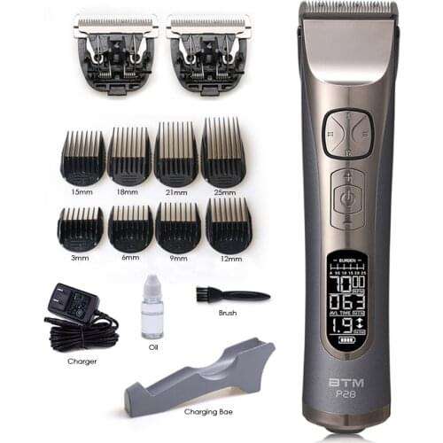 7000rpm New Top Professional Rechargeable Hair Clipper For Barber Salon LCD Hair Trimmer 25mm Nozzles Cutting Machine