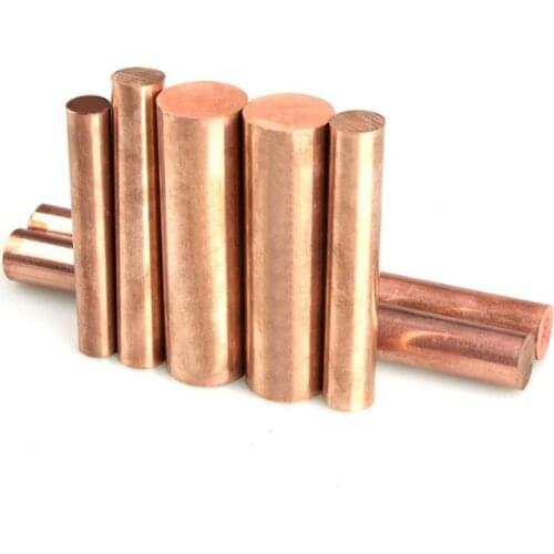 15mm to 50mm Copper Rod T2 Pure Red Coppers Solid Round Bar Rods Plating Solution Metalworking Electrode Mold