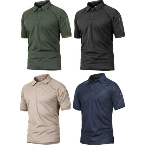 2021 Hot Men Military Camouflage Short Tactical Oversize Shirt Musculation Polos Men Summer Polo Shirt Casual