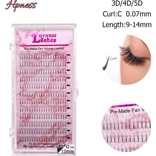 3D/4D/5D Soft Premade Volume Fans Eyelashes Extension Short Stem Makeup Premium Individual Pre-Fanned Classic Lashes For Salon