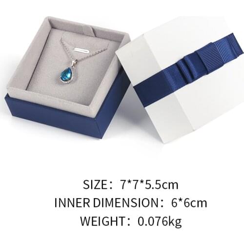 New Paper Bow-knot Pendent Jewelry Packaging Box Women Wedding Ring Bracelet Earring Jewellery Organizer Lover Engagement Gift