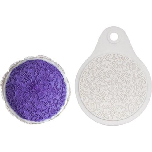 New DIY Silicone Mold Lace Mat Coaster Decorating Tool Fondant Paisley Silicone Mat Fatima Pattern Jewelry Making Accessories