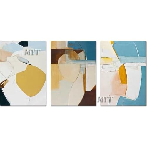New Arrival Abstract 3PCS Handmade Decoration Oil Painting Quality Canvas Wall Art Unframed 3 Panels Paintings Picture Artwork