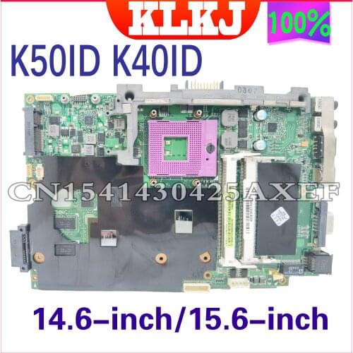 KLKJ K40ID Laptop Motherboard For ASUS K50IE K40IE K50ID PRO5DI Original Mainboard DDR3-RAM GT310M-512MB