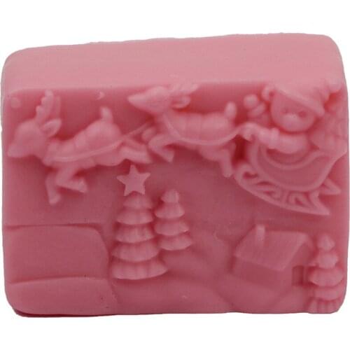 Christmas Style DIY Handmade Art Silicone Molds Soap Candle Mold Holiday Gift