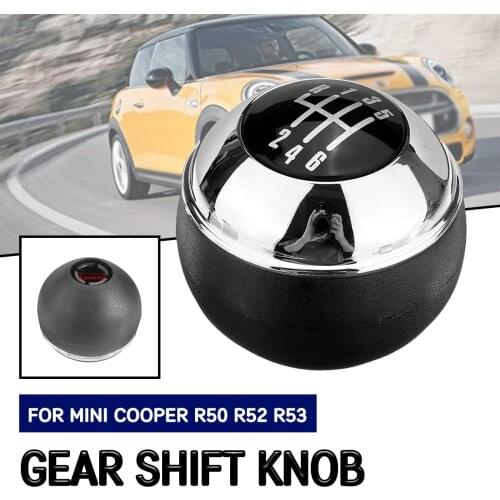 Car Gear Shift Knob Manual Gear Lever Shifter Gaitor for Mini R50 2000-2006 Cabrio R52 2002 2003 2004 2005 2006-2008 5/6 Speed