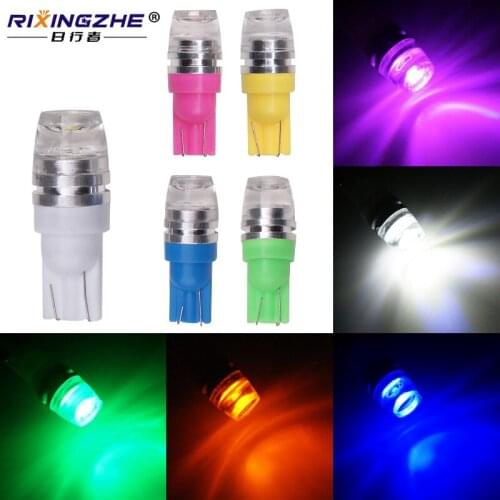 RXZ 100PCS/lot w5w T10 2SMD Car LED Lights Auto Interior Light door Reading Light Dashboard Dome Lamp DC 12V white pink green
