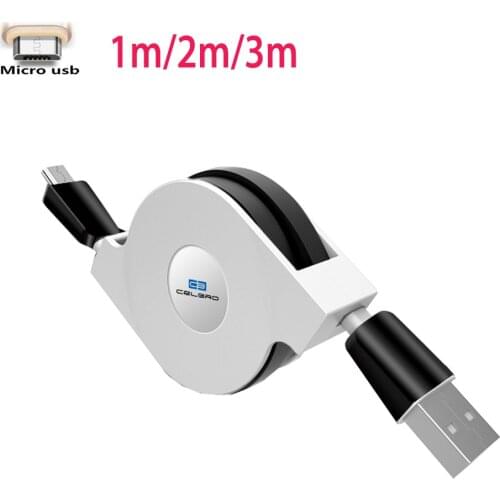 Retractable Micro Usb Phone Charger Cable 3m/2m/1m Mikro Usb for Huawei P9 Lite Honor 8 C 5a Portable Android Charge Cable Wires
